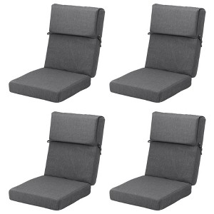Aoodor 46 x 21 x 4 Inches Patio High Back Chair Cushions, Olefin Fabric Slipcover, Sponge Foam Filling, Set of 4 - 1 of 4