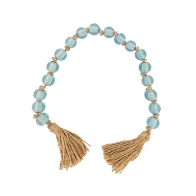 Saro Lifestyle Crystal Elegance Bead Garland, Blue, 28"