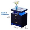 Fredees Nightstand with Wireless Charging Station, Modern Bedside Table with Drawer Storage, Suitable for Bedroom - 2 of 4