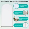 iMountek"White Spandex Arch Backdrop Cover 3.28x6.56FT for Wedding, Party, Ceremony, and Event Decor"White - 2 of 4