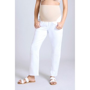Women's Secret Fit Over the Belly Slim Straight Leg Jeans | Motherhood Maternity - 1 of 4