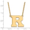 Black Bow Jewelry 10k Yellow Gold Rutgers Scarlet Knights NCAA Necklace 18 Inch - 2 of 4