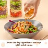 BRINJOY 4 Pack Glass Salad Jars with Lids Meal Prep, Leakproof Container, Two Small Built-in Boxes with Wet/Dry Separation, 32oz Mason Jars - 4 of 4