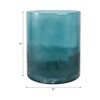 Decorative Glass Hurrican Candle Holder with Frosted Bottom - Home Decor Accent Pillar Candlestick Holder for Dining Table Centerpiece - 4 of 4