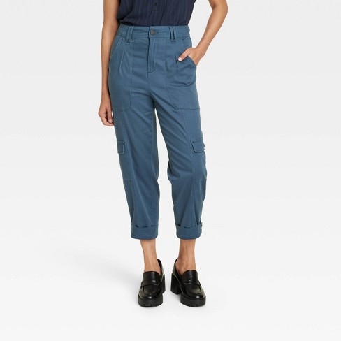 Women's Mid-rise Casual Fit Cargo Pants - Knox Rose™ Navy Blue S : Target