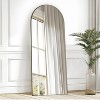 MAYEERTY Full-Length Mirror Wooden Right Angle Arch Black with Stand - 2 of 4