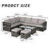 Sapphtopaz Patio Furniture Set Wicker Outdoor Chairs Sectional Sofa with Cushions and Coffee Table for Outdoor, Garden, Terrace - 2 of 4