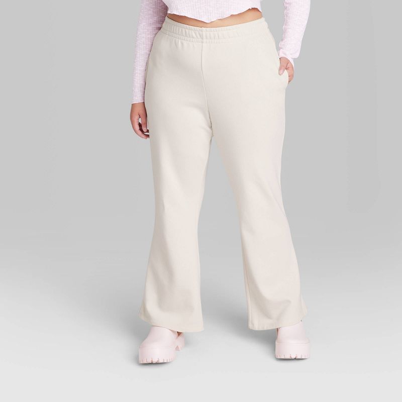 Women's High-Rise Wide Leg French Terry Sweatpants - Wild Fable™, 2 of 10