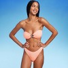 Women's Pucker Textured Extra Cheeky Extra High Leg Bikini Bottom - Wild Fable™ - image 3 of 4