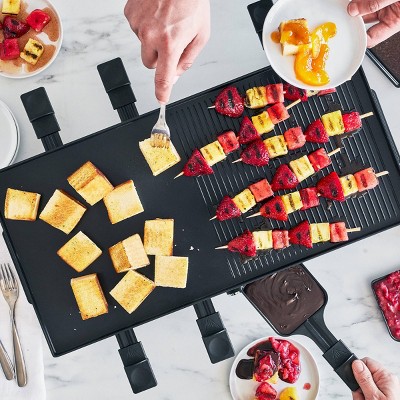 Black Nonstick Electric Griddle with Reversible Grill Plate