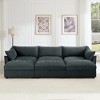 Oversized 112.6" Chenille Modular Sleeper Sectional Sofa Bed with 3 Storage Ottomans and Storage Drawers under Each Seat, 6-Piece Free combination - 4 of 4