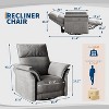 Power Recliner Chair with Swivel/Glide, USB Charging & Storage Pocket - Chenille Upholstered Rocker for Nursery/Living Room - 2 of 4