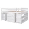 Full Size Loft Bed with Cabinet, Shelves and Rolling Portable Desk - 4 of 4
