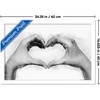 Trends International Reinders: Romantic Black & White - Love Sign Framed Wall Poster Prints White Framed Version 14.725" x 22.375" - 3 of 4