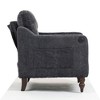 Vynxaria Comfy Chenille Chair with USB Port & Ergonomic Design for Living Room - 3 of 4