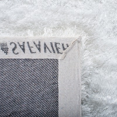 Ivory Hand-Tufted Shag Wool and Synthetic 4' x 6' Rug