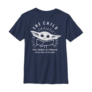 Boy's Star Wars The Mandalorian The Child Force Is Strong T-Shirt - 1 of 3