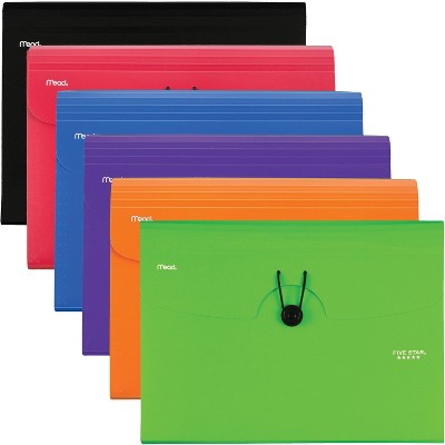 Mead Expanding File 6-Pocket 9-3/8"x13" Ast 35552