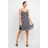 Slickblue Mini Dress, Double Strap Back, Sweetheart Neckline, Women’s Ruched Floral, Black/White, Sizes S-L - 3 of 4