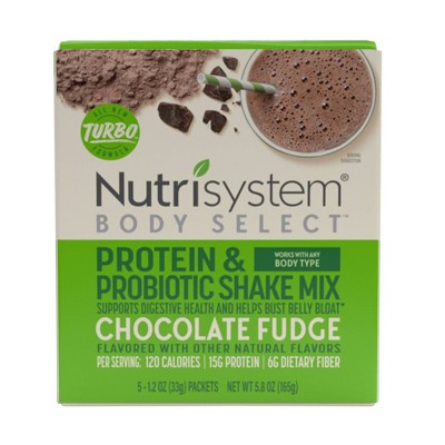 Nutrisystem Body Select Chocolate Fudge Protein & Probiotic Shakes - 20ct