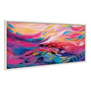 Kate and Laurel Sylvie Brush Strokes 90 Framed Canvas by Jessi Raulet of Ettavee - 1 of 4