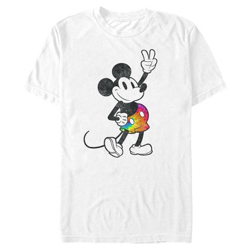 Men's Mickey & Friends Mickey Tie Dye Pants Portrait T-shirt - White ...