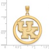 Black Bow Jewelry 14k Yellow Gold Plated Sterling Silver Kentucky Wildcats NCAA Extra Large Pendant - 2 of 3