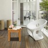 VisioGear Adirondack Table, Outside End Table for Patio, Compact Side Table for Porch, Deck, Brown, 18"*18"*16" - 2 of 4