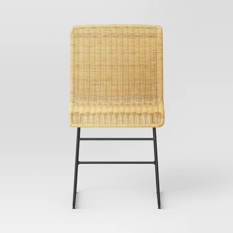 Chapin Modern Woven Dining Chair with Metal Legs Threshold - Threshold&#8482;, 4 of 10