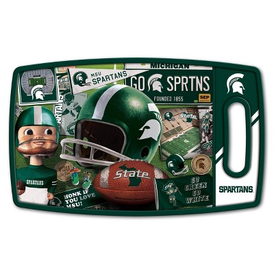 NCAA Michigan State Spartans Retro Series 9"x14" Football Field Reversible Cutting Board