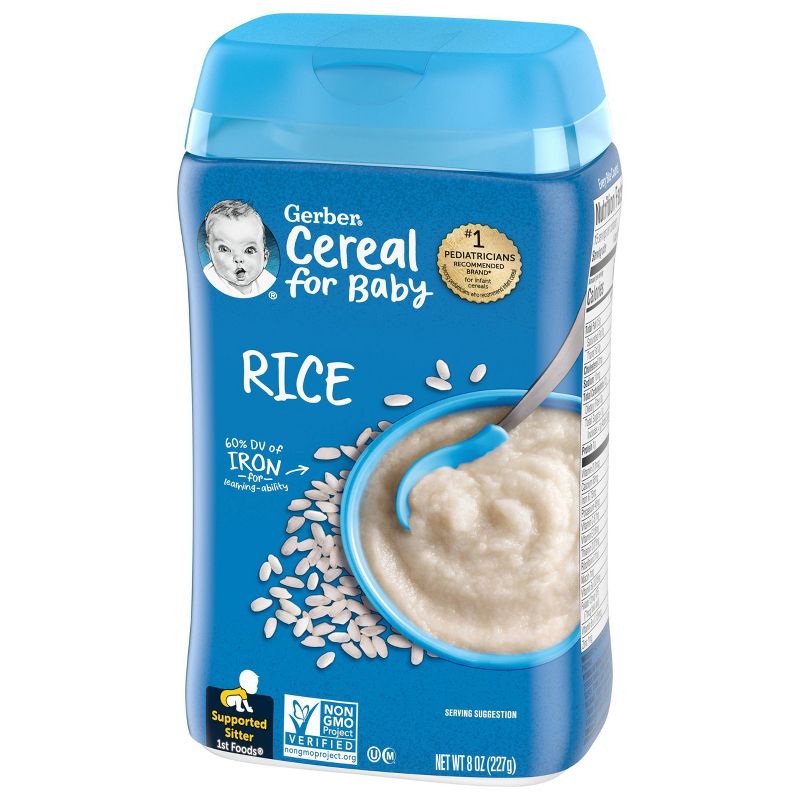 Gerber Single Grain Rice Baby Cereal - 8oz, 4 of 9