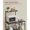 VASAGLE Baker's Rack Microwave Stand Kitchen Storage Rack with Wire Basket 6 Hooks & Shelves for Spices Pots & Pans - 4 of 4