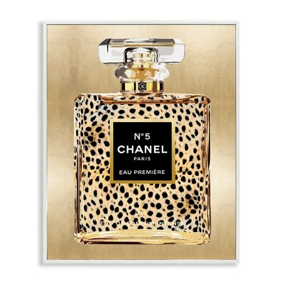 Stupell Industries Cheetah Pattern Perfume Black Framed Giclee Art