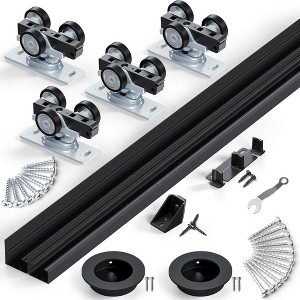SMARTSTANDARD Ceiling Mount Bypass Sliding Door Hardware Kit for Cabinet Closet, No Door - 1 of 1