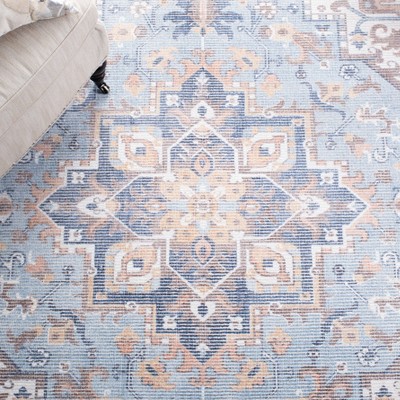 Restoration Vintage RVT702 Hand Loomed Area Rug - Ivory/Light Blue - 6'x6' - Safavieh.