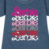 - Barbie - Stacked Barbie Vday Graphic Short Sleeve Fleece Dress - 2 of 4