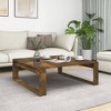 vidaXL Smoked Oak Rectangular Coffee Table - Modern Engineered Wood Accent Table for Living Room/Lounge - 39.4"x39.4"x13.8" - 2 of 4