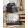 3-in-1 Folding Sofa Bed,Convertible Sleeper w/ Pillow & Back Support, Compact Floor Lounge for Living Room, Bedroom, Guest (Single) - 2 of 4