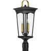 Progress Lighting, Chatsworth, 2-Light Outdoor Post Lantern, Black, Clear Glass - 3 of 3