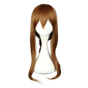 Unique Bargains Women's Wigs 28" Brown with Wig Cap - 1 of 4