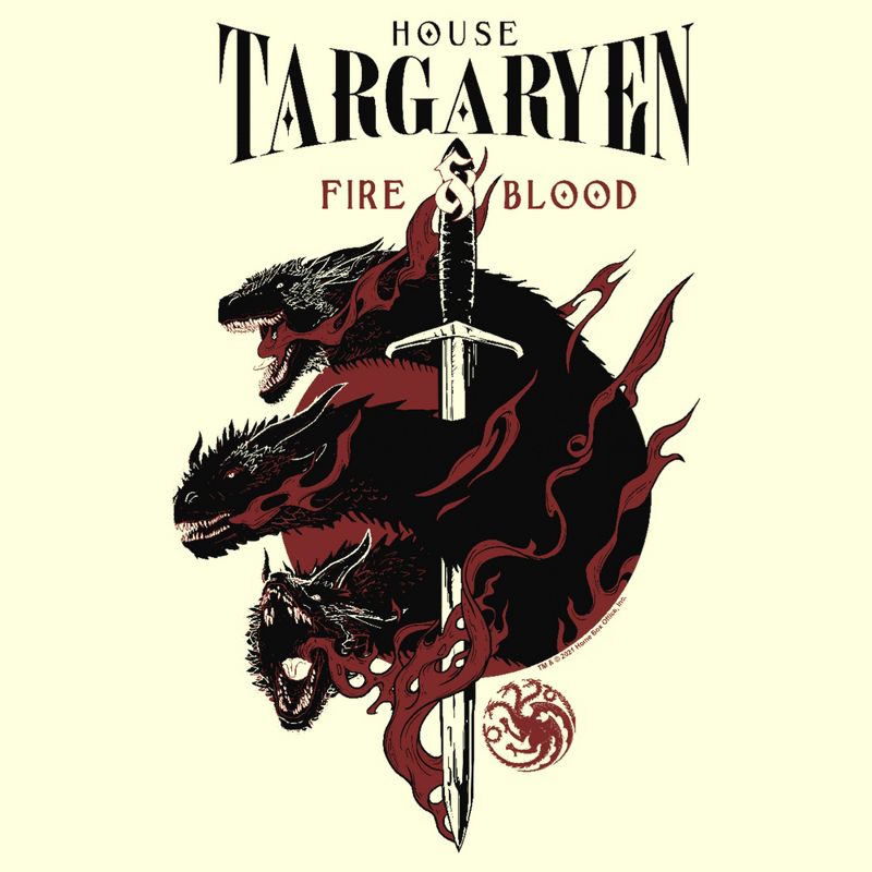 Men's Game of Thrones House Targaryen's Dragons T-Shirt, 2 of 5