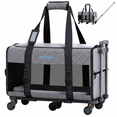 Airline Compliant Quilited Pet Carrier With Wheels