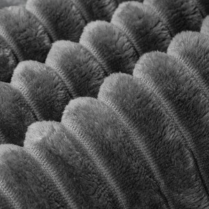 Resenkos 104" Right Chaise Sectional Sofa, Corduroy Cloud Design with Deep Seats and No Assembly Required, Grey - 1 of 4