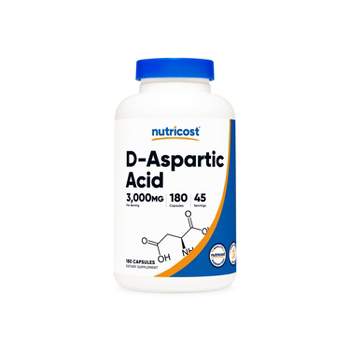 Nutricost D-Aspartic Acid Capsules (3000 MG) (180 Capsules)