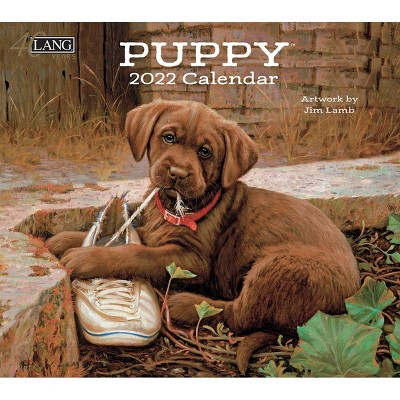 2022 Wall Calendar 12 Month 13.4"x24" Puppy - Lang