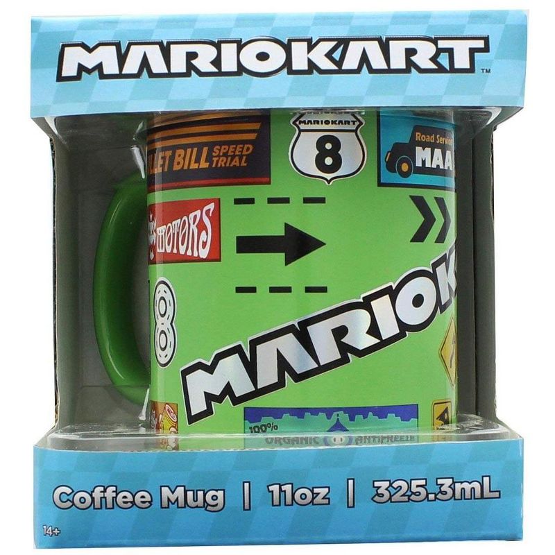 Just Funky Mario Kart 11oz Foil Print Decal Coffee Mug, 3 of 4