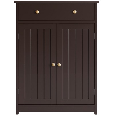 Yaheetech Wooden Bathroom Cabinet with Adjustable Shelf