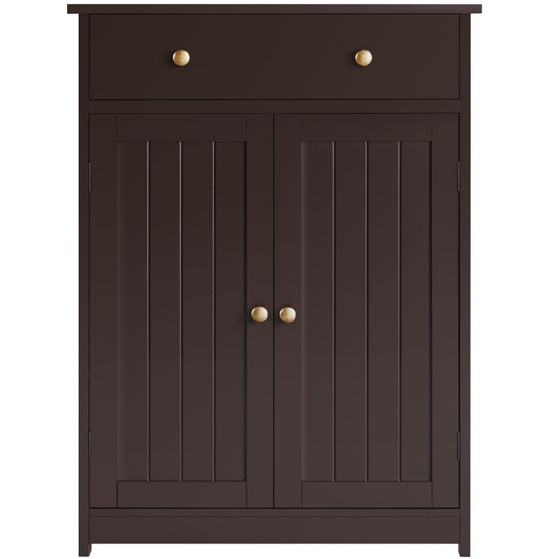 Yaheetech Wooden Bathroom Cabinet with Adjustable Shelf, 1 of 9