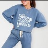 Simply Sage Market S.W.Smiley You Are So Loved Lightweight Garment Dyed Sweatshirt - 2 of 4