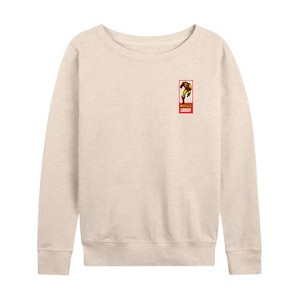 Women's - Marvel - Iron Man Comic Book Panels Lightweight French Terry Wide Neck Long Sleeve Shirt - 1 of 4